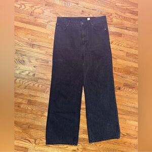 H&M Black Relaxed Fit Jeans with Straight Cut- Size 10 NWOT